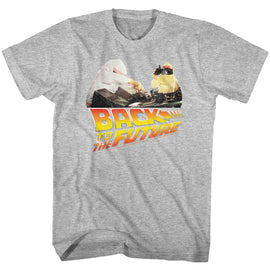 Back To The Future-Working-Gray Heather Adult S/S T-Shirt - Gray Heather