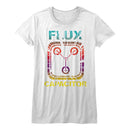 Back To The Future-Gradient Time-White Ladies S/S T-Shirt - White