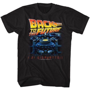 Back To The Future-G Side-Black Adult S/S T-Shirt - Black
