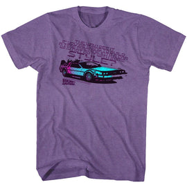 Back To The Future-A Little Style-Purple Heather Adult S/S T-Shirt - Purple Heather