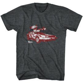 Back To The Future-Doorrrs-Black Heather Adult S/S T-Shirt - Black Heather