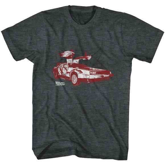 Back To The Future-Doorrrs-Black Heather Adult S/S T-Shirt - Black Heather
