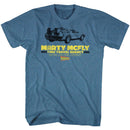 Back To The Future-Time In A Car-Indigo Heather Adult S/S T-Shirt - Indigo Heather