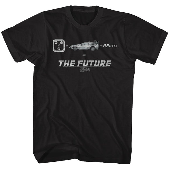 Back To The Future-The Future-Black Adult S/S T-Shirt - Black