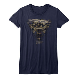 Back To The Future-Very Elaborate-Navy Ladies S/S T-Shirt - Navy