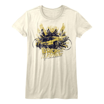 Back To The Future-Glamour-Vintage White Ladies S/S T-Shirt - Vintage White