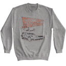 Back To The Future-Bttf My Other Ride-Graphite Heather Adult L/S Sweatshirt-S - Graphite Heather