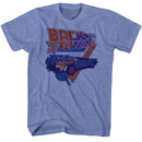 Back To The Future-The Blues-Light Blue Heather Adult S/S T-Shirt - Light Blue Heather