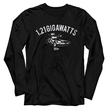 Back To The Future-The B Team-Black Adult L/S T-Shirt - Black