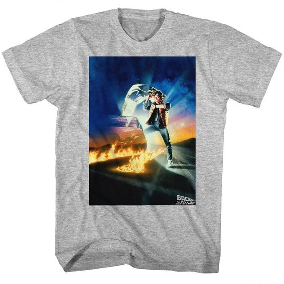 Back To The Future-Go Go Go-Gray Heather Adult S/S T-Shirt - Gray Heather