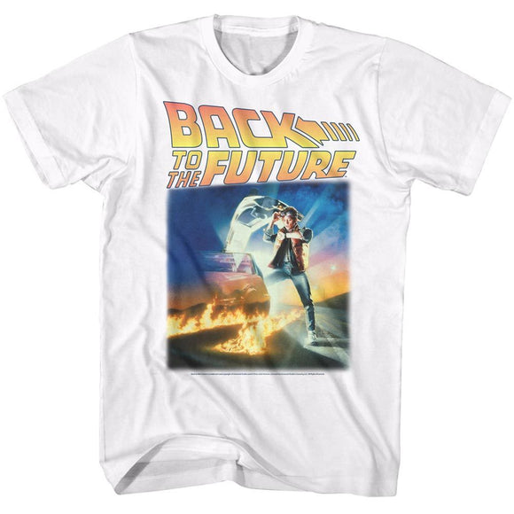 Back To The Future-This Time-White Adult S/S T-Shirt - White