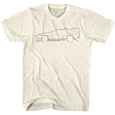 Back To The Future-Lines-Natural Adult S/S T-Shirt - Natural