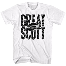 Back To The Future-Great Scott-White Adult S/S T-Shirt - White