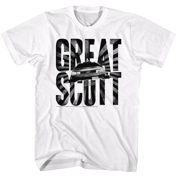 Back To The Future-Great Scott-White Adult S/S T-Shirt - White