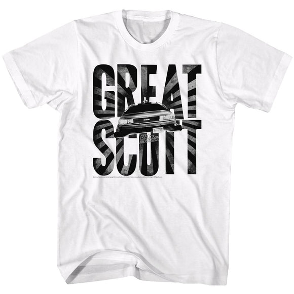 Back To The Future-Great Scott-White Adult S/S T-Shirt - White