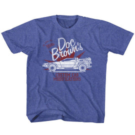 Back To The Future-Custom Stuff-Royal Heather Youth S/S T-Shirt-Xs (5-6) - Royal Heather