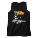 Back To The Future-Car-Black Adult Tank-S - Black