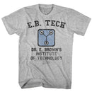 Back To The Future-Eb Tech-Gray Heather Adult S/S T-Shirt - Gray Heather