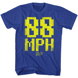 Back To The Future-88Mph-Royal Adult S/S T-Shirt - Royal