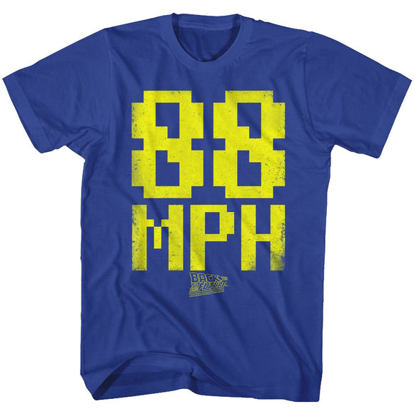 Back To The Future-88Mph-Royal Adult S/S T-Shirt - Royal