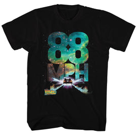 Back To The Future-Galactic Speed-Black Adult S/S T-Shirt - Black