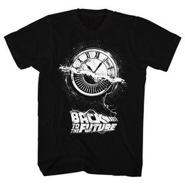 Back To The Future-Wheel Of Time-Black Adult S/S T-Shirt - Black