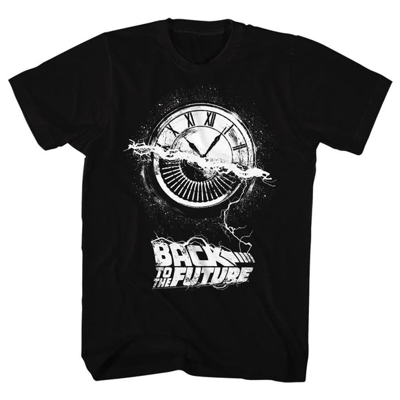 Back To The Future-Wheel Of Time-Black Adult S/S T-Shirt - Black