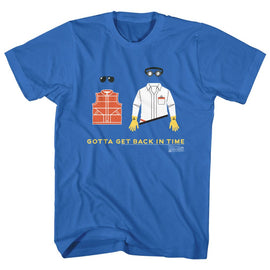 Back To The Future-Gotta Get Back-Royal Adult S/S T-Shirt - Royal
