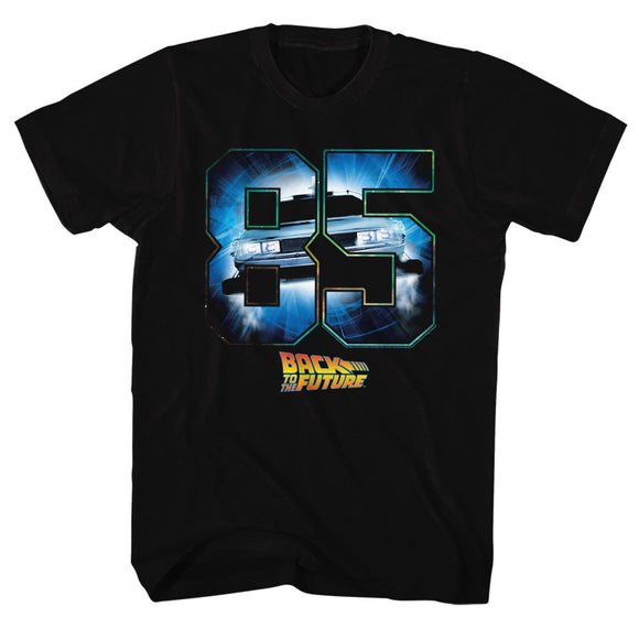 Back To The Future-Eighty Five-Black Adult S/S T-Shirt - Black