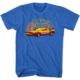 Back To The Future-Yeller-Royal Adult S/S T-Shirt - Royal