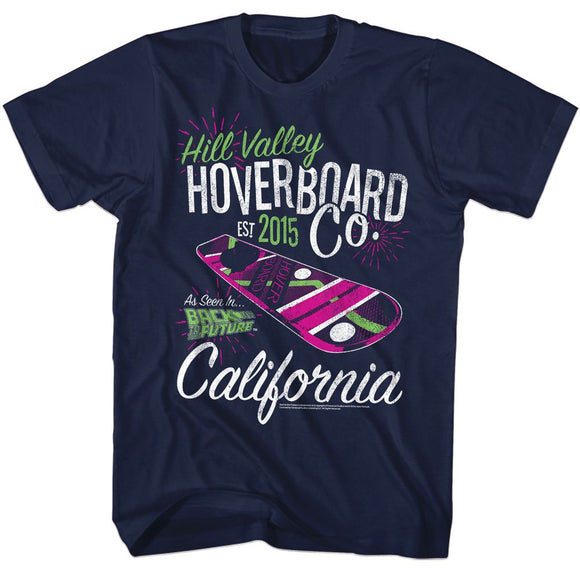 Back To The Future-Hoverco-Navy Adult S/S T-Shirt - Navy