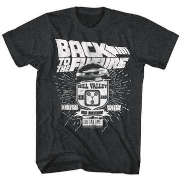 Back To The Future-Vintage Car-Black Heather Adult S/S T-Shirt - Black Heather