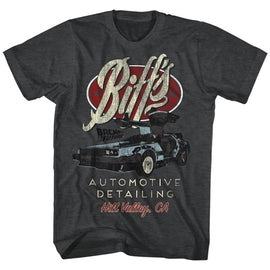 Back To The Future-Biffs-Black Heather Adult S/S T-Shirt - Black Heather