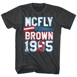 Back To The Future-Marty For Prez-Black Heather Adult S/S T-Shirt - Black Heather