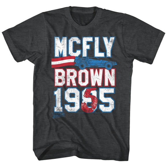 Back To The Future-Marty For Prez-Black Heather Adult S/S T-Shirt - Black Heather