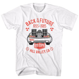 Back To The Future-Vintage Dmc Back-White Adult S/S T-Shirt - White