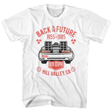 Back To The Future-Vintage Dmc Back-White Adult S/S T-Shirt - White