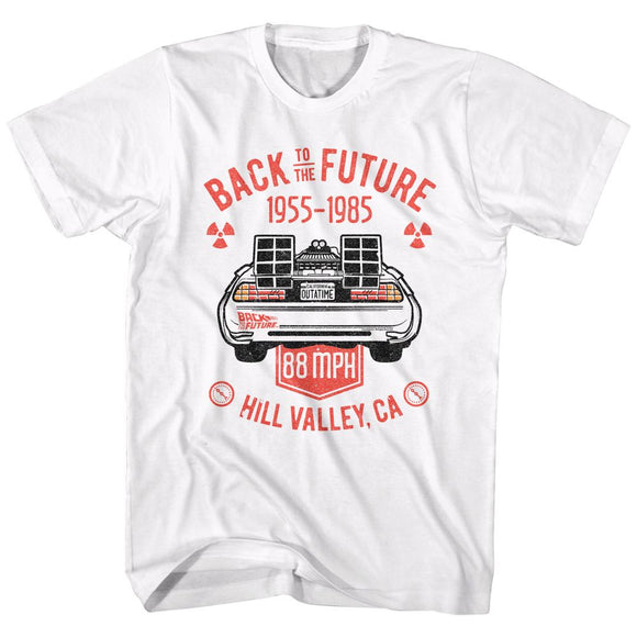 Back To The Future-Vintage Dmc Back-White Adult S/S T-Shirt - White
