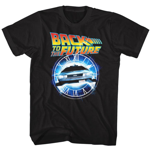 Back To The Future-Out Of Time-Black Adult S/S T-Shirt - Black