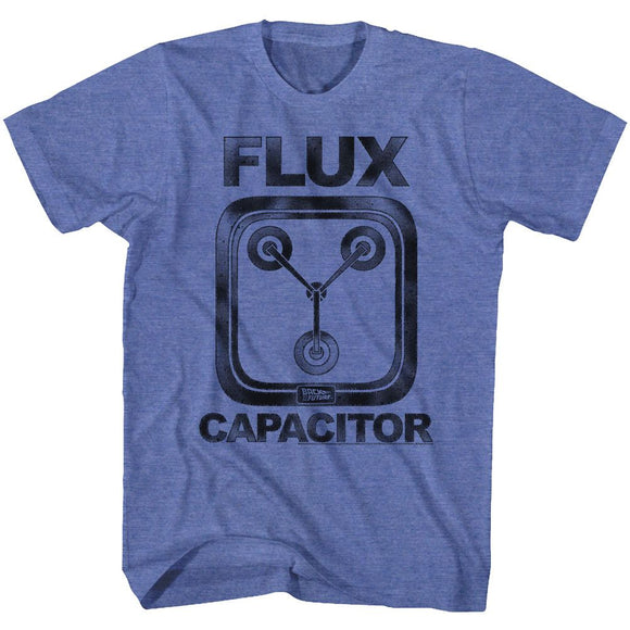 Back To The Future-Flux-Royal Heather Adult S/S T-Shirt - Royal Heather