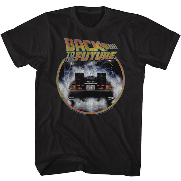 Back To The Future-Back To The Back-Black Adult S/S T-Shirt - Black