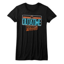 Back To The Future-Neon-Black Ladies S/S T-Shirt - Black