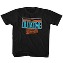 Back To The Future-Neon-Black Youth S/S T-Shirt-Xs (5-6) - Black