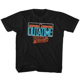 Back To The Future-Neon-Black Toddler S/S T-Shirt-2T - Black