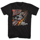 Back To The Future-Streak To The Future-Black Adult S/S T-Shirt - Black