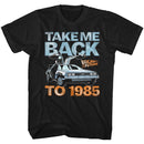 Back To The Future-Take Me Back To 1985-Black Adult S/S T-Shirt - Black