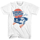 Back To The Future-Bttf-White Adult S/S T-Shirt - White