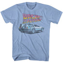 Back To The Future-Future-Light Blue Heather Adult S/S T-Shirt - Light Blue Heather