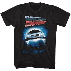 Back To The Future-Backtothefuture-Black Adult S/S T-Shirt - Black