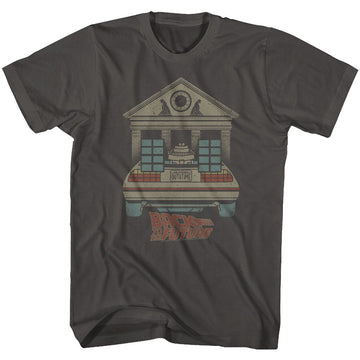 Back To The Future-Faded-Smoke Adult S/S T-Shirt - Smoke